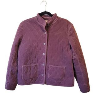 Charter Club Mauve Micro Corduroy Quilted Chore Jacket